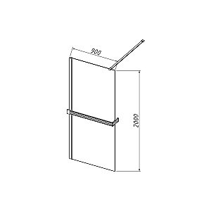 Душевое ограждение Vincea Walk-In HR 90 VSW-4HR900CG стекло тонированное/профиль хром купить в интернет-магазине Sanbest