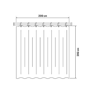 Текстильная шторка для ванной Iddis Basic Horizon 300P20Ri11 оранжевая купить в интернет-магазине сантехники Sanbest