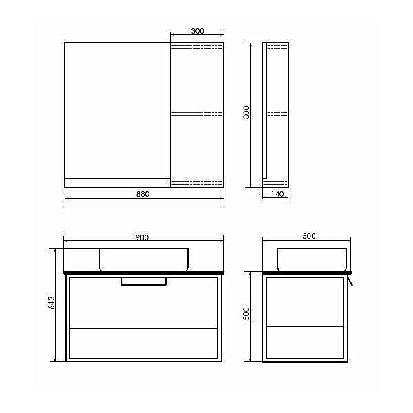 Зеркало со шкафом Comforty Кёльн 90 в ванную от интернет-магазине сантехники Sanbest