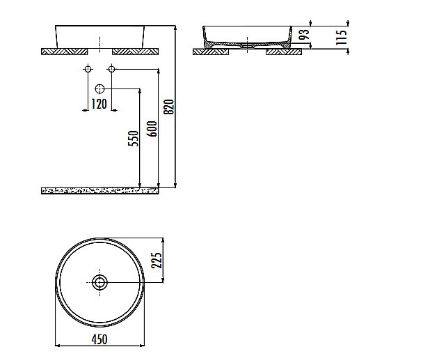 Раковина Creavit Loop 45 LP145-0000 белая купить в интернет-магазине Sanbest
