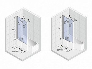 Шторка на ванну Riho Novik Z500 DELTA купить в интернет-магазине Sanbest