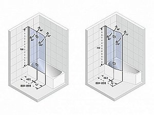 Шторка на ванну Riho Novik Z500 DELTA купить в интернет-магазине Sanbest