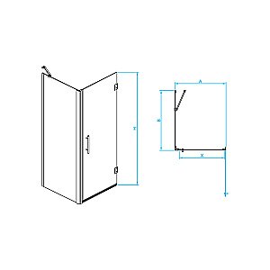 Душевой уголок RGW Passage PA-36B (PA-06B + Z-050-2B + O-204B) 41083667-014 60x70 стекло прозрачное/профиль черный купить в интернет-магазине Sanbest