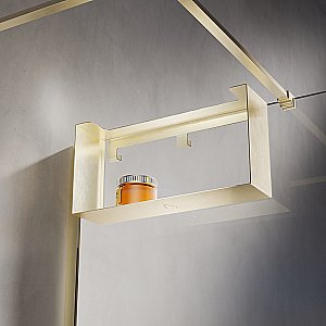 Полка Veconi Loft LF-G-C9 брашированное золото купить в интернет-магазине сантехники Sanbest