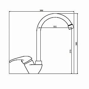 Смеситель для кухни Dorff Comfort D8000000 хром купить в интернет-магазине сантехники Sanbest