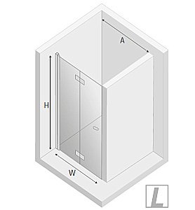 Душевая дверь NEW TRENDY NEW SOLEO BLACK D-0221A/D-0222A 80 стекло прозрачное/профиль черный купить в интернет-магазине Sanbest