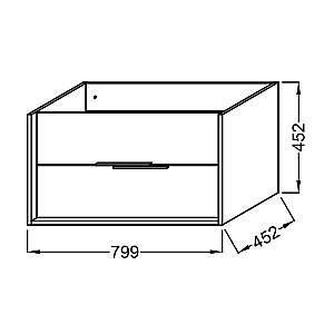 Тумба с раковиной Jacob Delafon VIVIENNE 80 дуб Давос натуральный/серый матовый для ванной в интернет-магазине Sanbest
