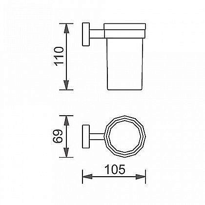 Стакан для зубных щеток Aquanet 4784 купить в интернет-магазине сантехники Sanbest