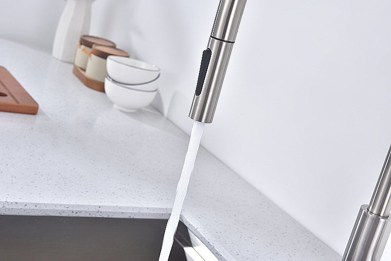 Смеситель для кухни Paulmark Senso Se215180-BS брашированная сталь купить в интернет-магазине сантехники Sanbest