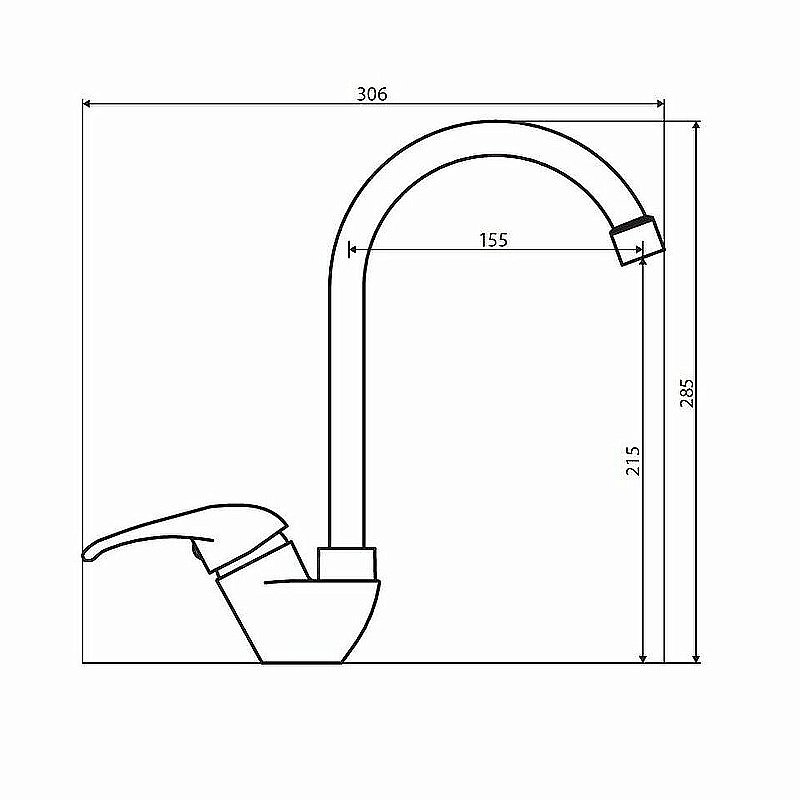 Смеситель для кухни Dorff Comfort D8000000 хром купить в интернет-магазине сантехники Sanbest