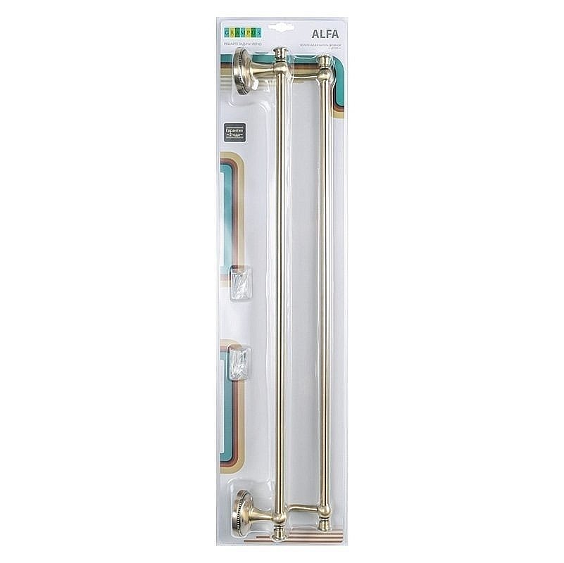 Полотенцедержатель двойная планка GRAMPUS Alfa GR-9502 купить в интернет-магазине сантехники Sanbest