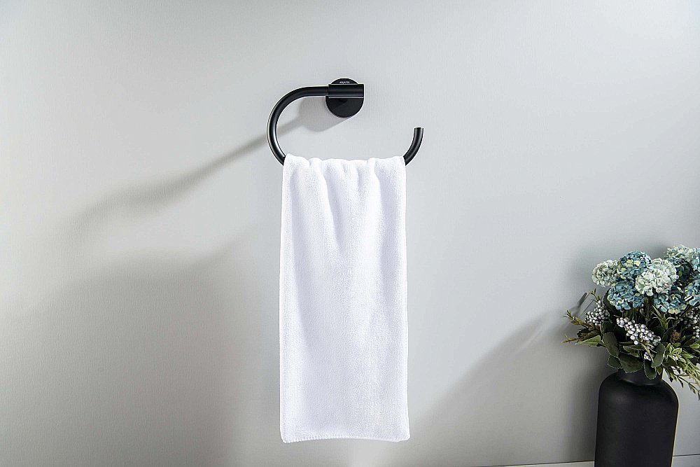 Полотенцедержатель Aquatek Оберон AQ4221MB черный матовый купить в интернет-магазине сантехники Sanbest