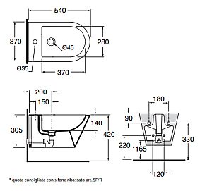 Биде подвесное AZZURRA FORMA купить в интернет-магазине Sanbest