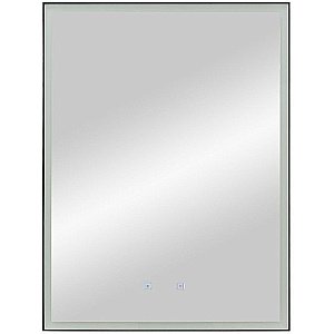 Зеркало с подсветкой ART&MAX AREZZO 60x80 черный в ванную от интернет-магазине сантехники Sanbest