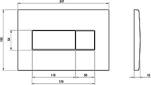 Кнопка для инсталляции Ravak Uni X01457 белая купить в интернет-магазине сантехники Sanbest