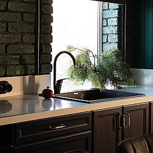 Смеситель для кухни PAINI Sicily 6344570PNLMKM черный купить в интернет-магазине сантехники Sanbest