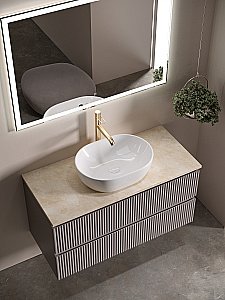 Тумба с раковиной Sancos SNOB R 100 со столешницей, Doha Soft для ванной в интернет-магазине Sanbest