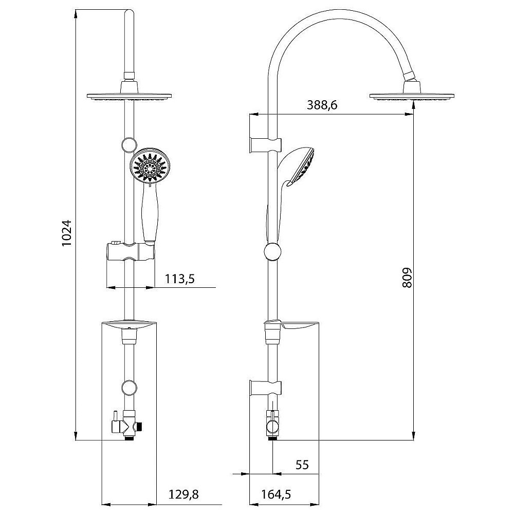 Душевая система Lemark LM8801C купить в интернет-магазине сантехники Sanbest