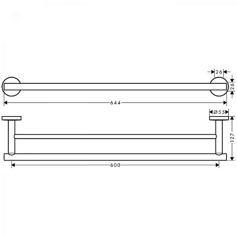 Полотенцедержатель Hansgrohe Logis Universal 41712000 купить в интернет-магазине сантехники Sanbest