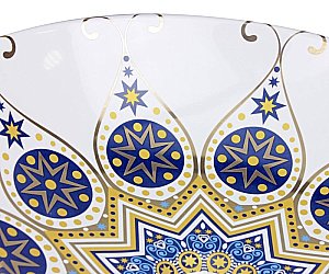 Раковина накладная Bronze de Luxe Lotos 40,5 5008 с декором купить в интернет-магазине Sanbest