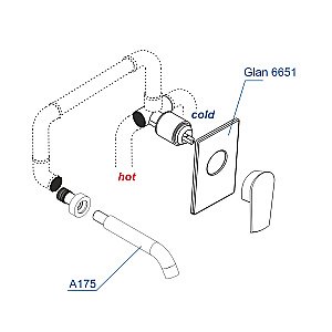 Смеситель для раковины WasserKRAFT A66553 черный купить в интернет-магазине сантехники Sanbest