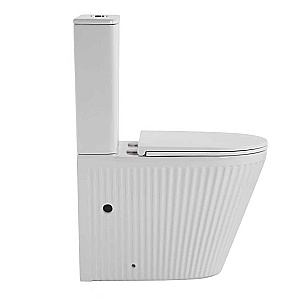Напольный унитаз  SantiLine SL-5046 безободковый, с бачком, слив-торнадо, белый купить в интернет-магазине Sanbest