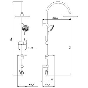 Душевая система Lemark LM8801C купить в интернет-магазине сантехники Sanbest