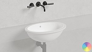 Раковина врезная снизу столешницы Salini MAREA 12 1101209MF 54,5 из искусственного камня S-Stone, матовая, цвет по RAL полностью купить в интернет-магазине Sanbest