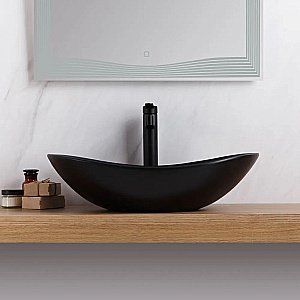 Раковина накладная BelBagno 60,5 BB1404-H301 черная матовая купить в интернет-магазине Sanbest