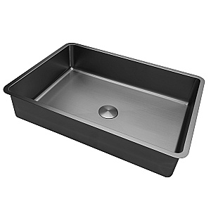 Раковина врезная снизу ABBER Wasser Kreis 52 AF2402GM оружейная сталь купить в интернет-магазине Sanbest