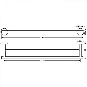 Полотенцедержатель Hansgrohe Logis Universal 41712000 купить в интернет-магазине сантехники Sanbest