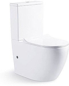 Унитаз-компакт Bravat GINA CX01008UW безободковый, с бачком, с крышкой микролифт купить в интернет-магазине Sanbest