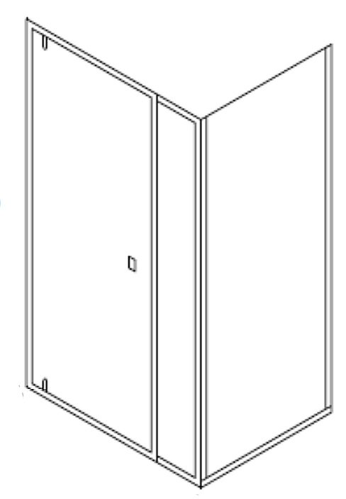 Душевой уголок Jacob Delafon SERENITY E14P90-GA+E14L40-GA+E14F90-GA 130х90 стекло прозрачное/профиль хром купить в интернет-магазине Sanbest