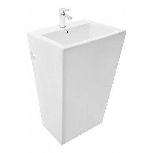 Раковина напольная WeltWasser WW LEERBACH 4438 GL-WT 46 белая купить в интернет-магазине Sanbest