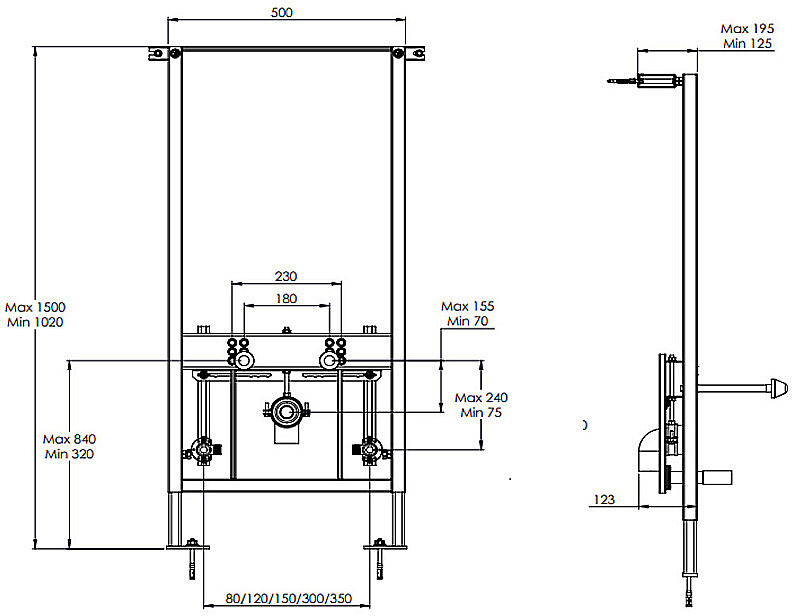 Инсталляция для биде Azario AZ-8040-1001 купить в интернет-магазине сантехники Sanbest
