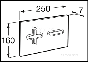 Кнопка для инсталляции Roca PL-6 890085002 купить в интернет-магазине сантехники Sanbest