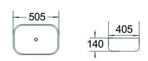 Раковина накладная SantiLine 50,5 SL-1046 белая купить в интернет-магазине Sanbest