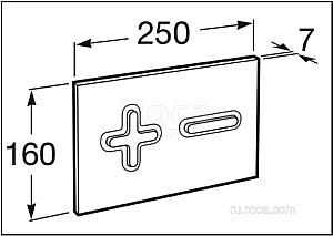 Кнопка для инсталляции Roca PL-6 890085002 купить в интернет-магазине сантехники Sanbest