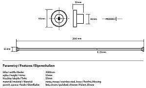 Карниз для ванны Bemeta 101120032 купить в интернет-магазине сантехники Sanbest