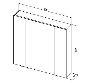 Зеркальный шкаф Aquanet Алвита new 90 дуб веллингтон белый купить в интернет-магазине сантехники Sanbest