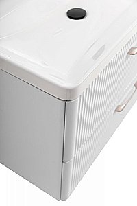 Тумба с раковиной BelBagno DUE-800-2C-SO-BM-P белый металлик для ванной в интернет-магазине Sanbest