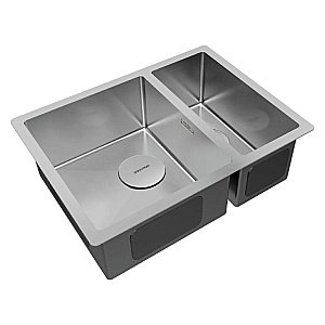 Кухонная мойка Paulmark Next 58/2S PM225844-BS серая купить в интернет-магазине сантехники Sanbest