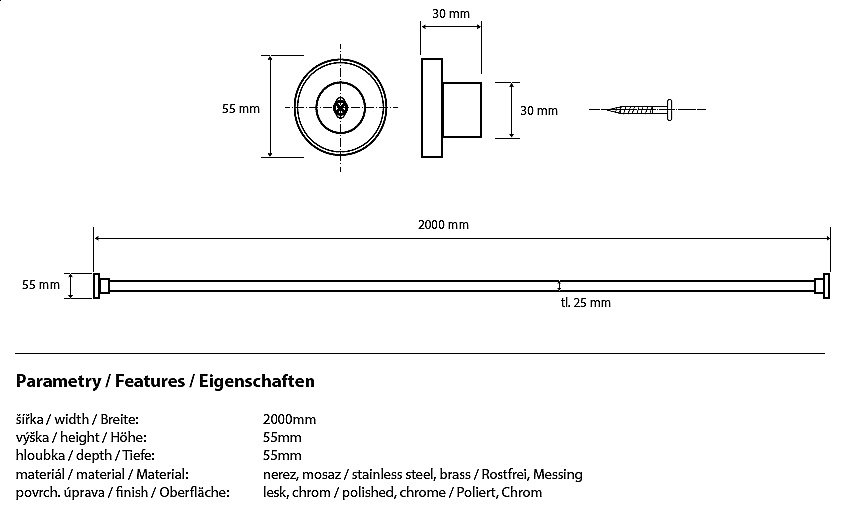 Карниз для ванны Bemeta 101120032 купить в интернет-магазине сантехники Sanbest