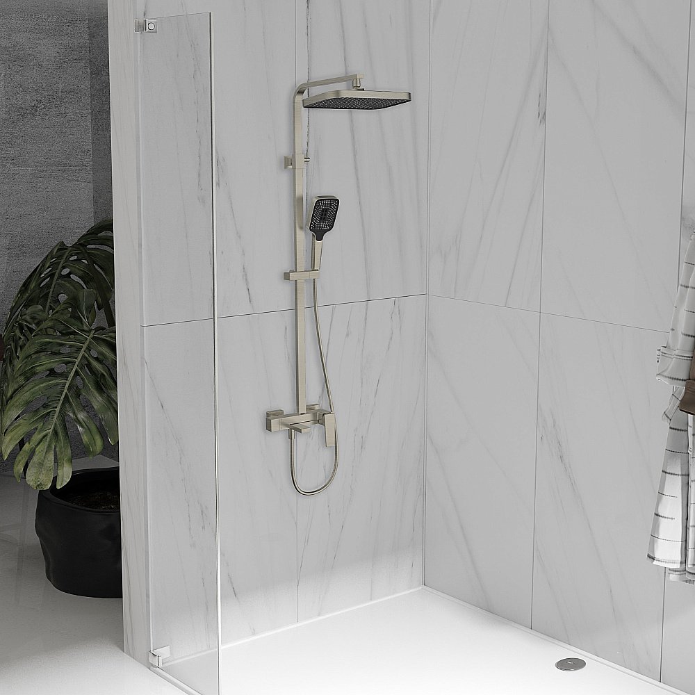 Душевая система Vincea Dice VSFS-4C12BN брашированный никель купить в интернет-магазине сантехники Sanbest