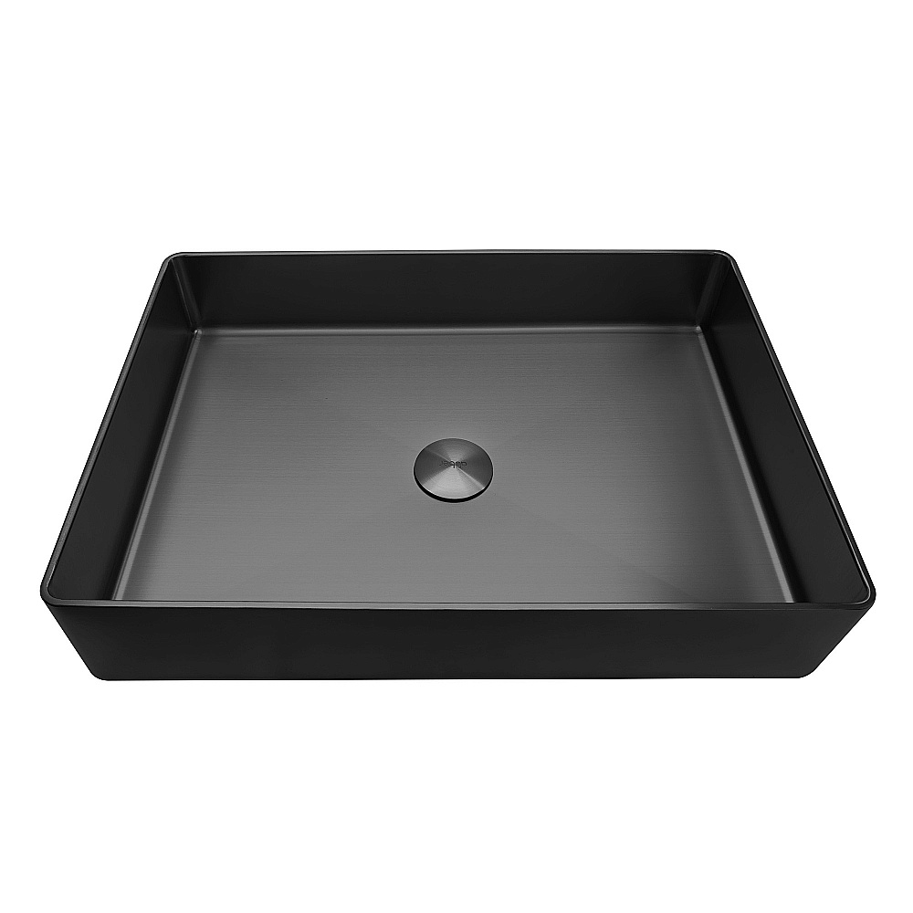 Раковина накладная ABBER Wasser Kreis 51 AF2400MB черная матовая купить в интернет-магазине Sanbest