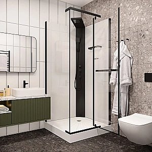 Душевая кабина Ceruttispa MiMi90B 90x90 стекло прозрачное купить в интернет-магазине Sanbest