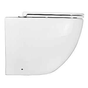 Унитаз приставной Azario Grado AZ-2141D-UQ1 белый, безободковый, с крышкой микролифт, слив торнадо купить в интернет-магазине Sanbest