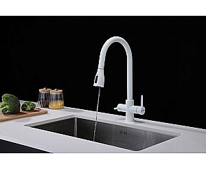 Смеситель для кухни Paulmark Lange La214212-WH белый матовый купить в интернет-магазине сантехники Sanbest