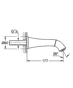 Излив для ванны Grohe Grandera 13341IG0 хром/золото купить в интернет-магазине сантехники Sanbest