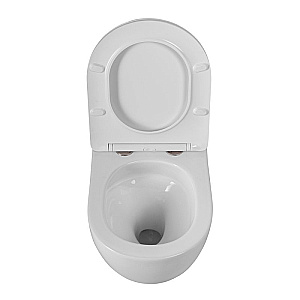 Унитаз подвесной BelBagno Sfera-Tor BB046CH-TOR/SC белый, безободковый, с крышкой микролифт, слив-торнадо купить в интернет-магазине Sanbest